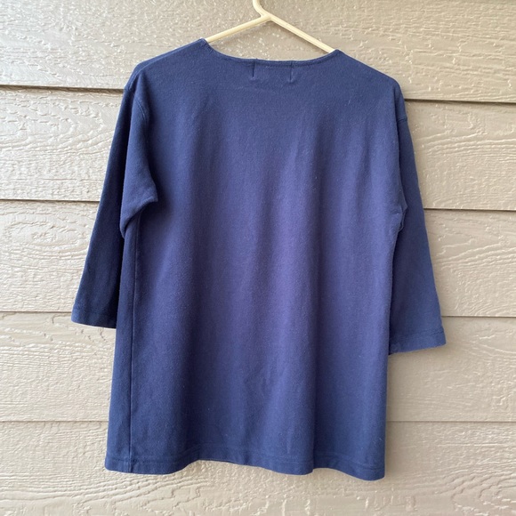 Cheyenne River KANSAS JAYHAWKS NAVY BLUE ARCH MASCOT T SHIRT - Picture 2 of 7